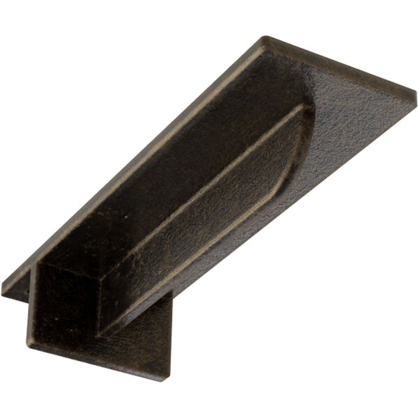 Ekena Millwork Heaton Hidden Support Steel Bracket w/ 6" Support Depth, Antiqued Pale Gold 3"W x 10"D x 2"H BKTM03X10X02HEAPG - main
